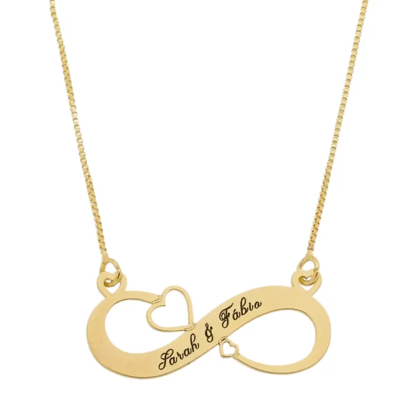 Colar Infinito com 2 Nomes Personalizado