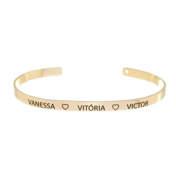 Bracelete Personalizado 3 Nomes