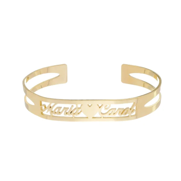 Bracelete Personalizado 2 Nomes Vazados