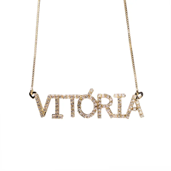 Colar Nome Cravejado Personalizado