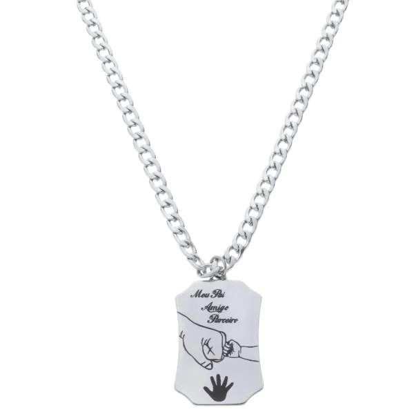 Colar Pai e Filho em Inox